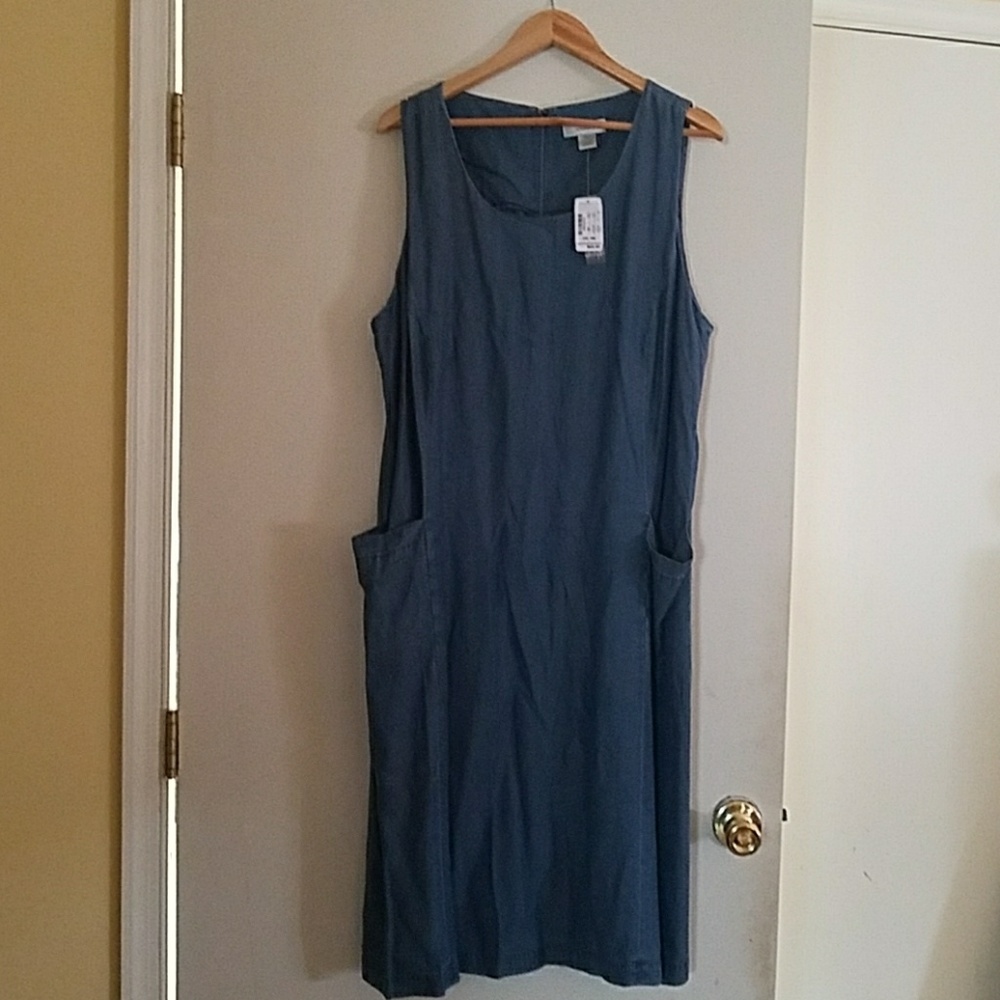 C & B Denim-look Sundress, 18W